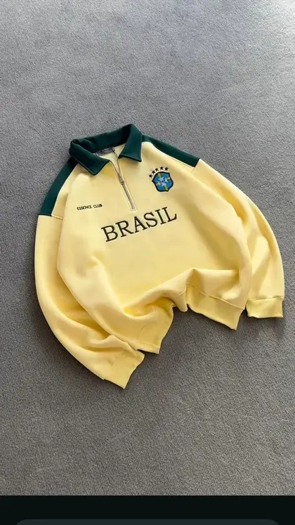 Buzo Medio Cierre Brasil