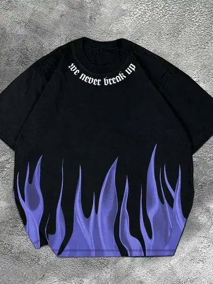 Camiseta Flames “We Never Break Up”