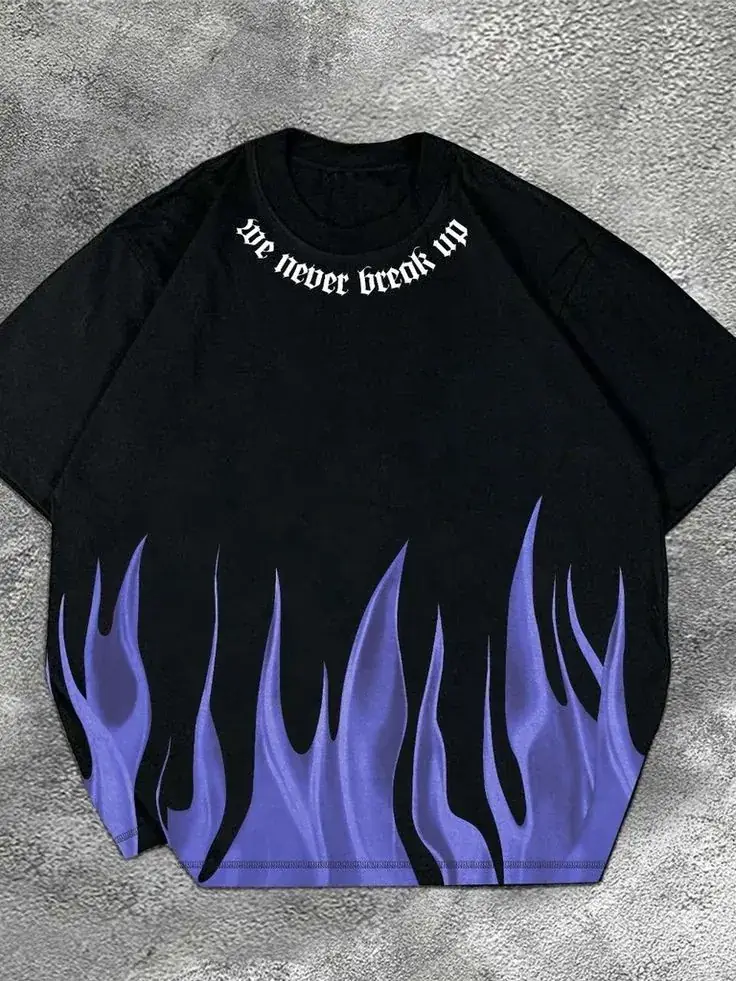 Camiseta Flames “We Never Break Up” · Camisetas en GARAJE 98
