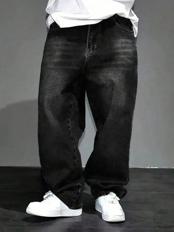 Jean Baggy Lavado Negro · Pantalones en GARAJE 98